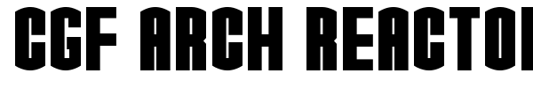 CGF Arch Reactor font preview